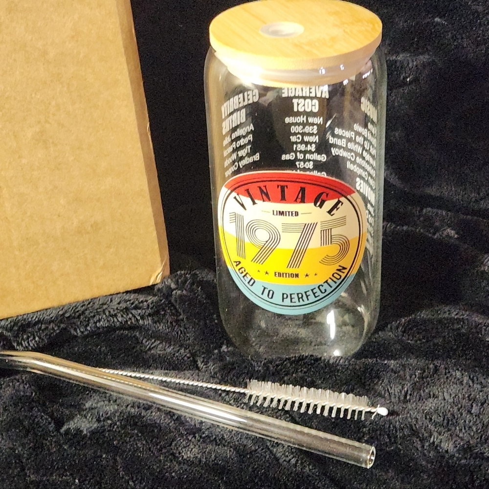 1975-50th Birthday Tumbler with Straw/Tumbler